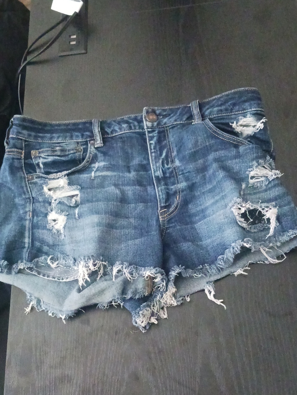 Distressed Blue Denim Women’s Shorts (US12)